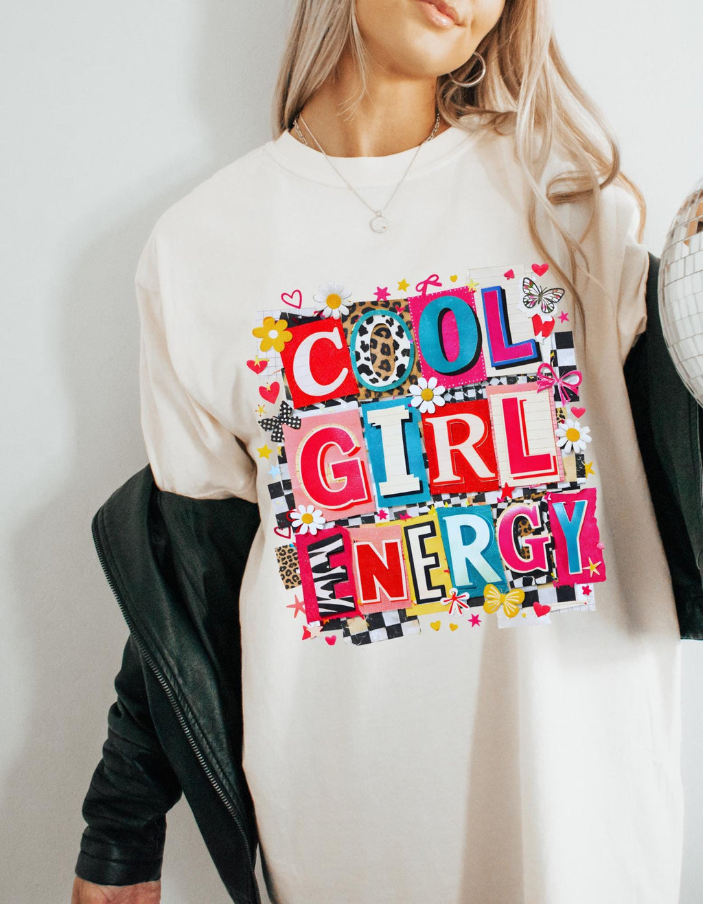 Girl Energy T-Shirt | Retro Patchwork Graphic Tee