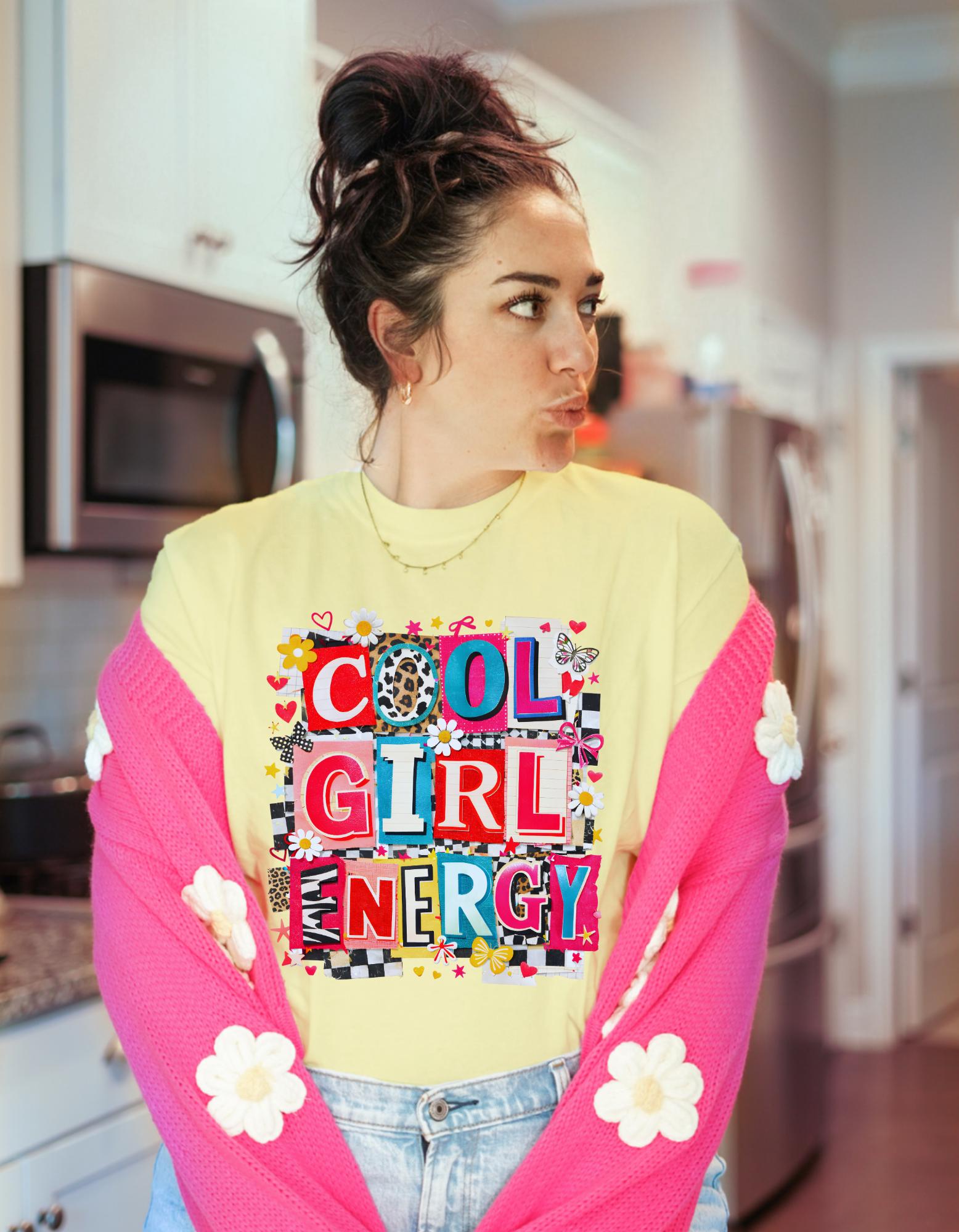 Girl Energy T-Shirt | Retro Patchwork Graphic Tee