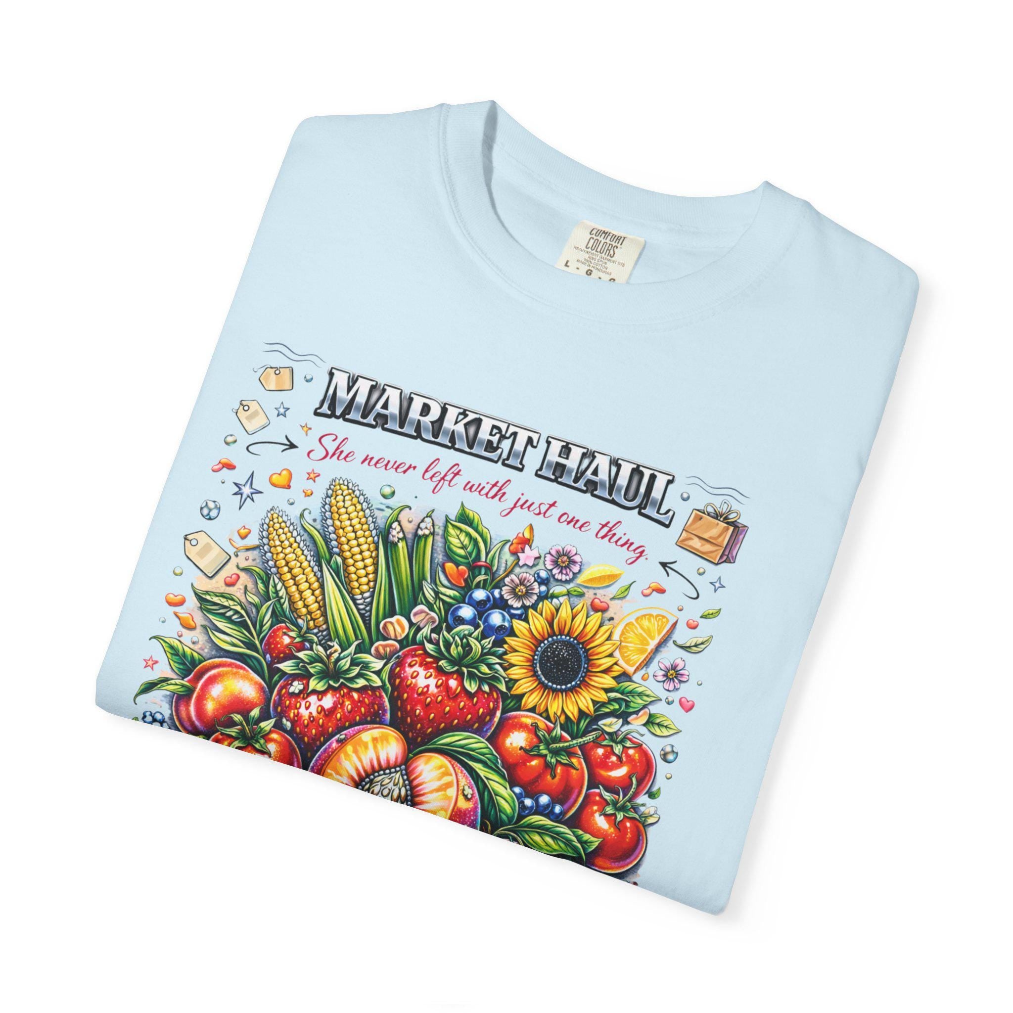 Farmers Market Produce Illustration T-Shirt | Vintage Fruit Veggie Graphic Tee Vegan Garden Lover Gift