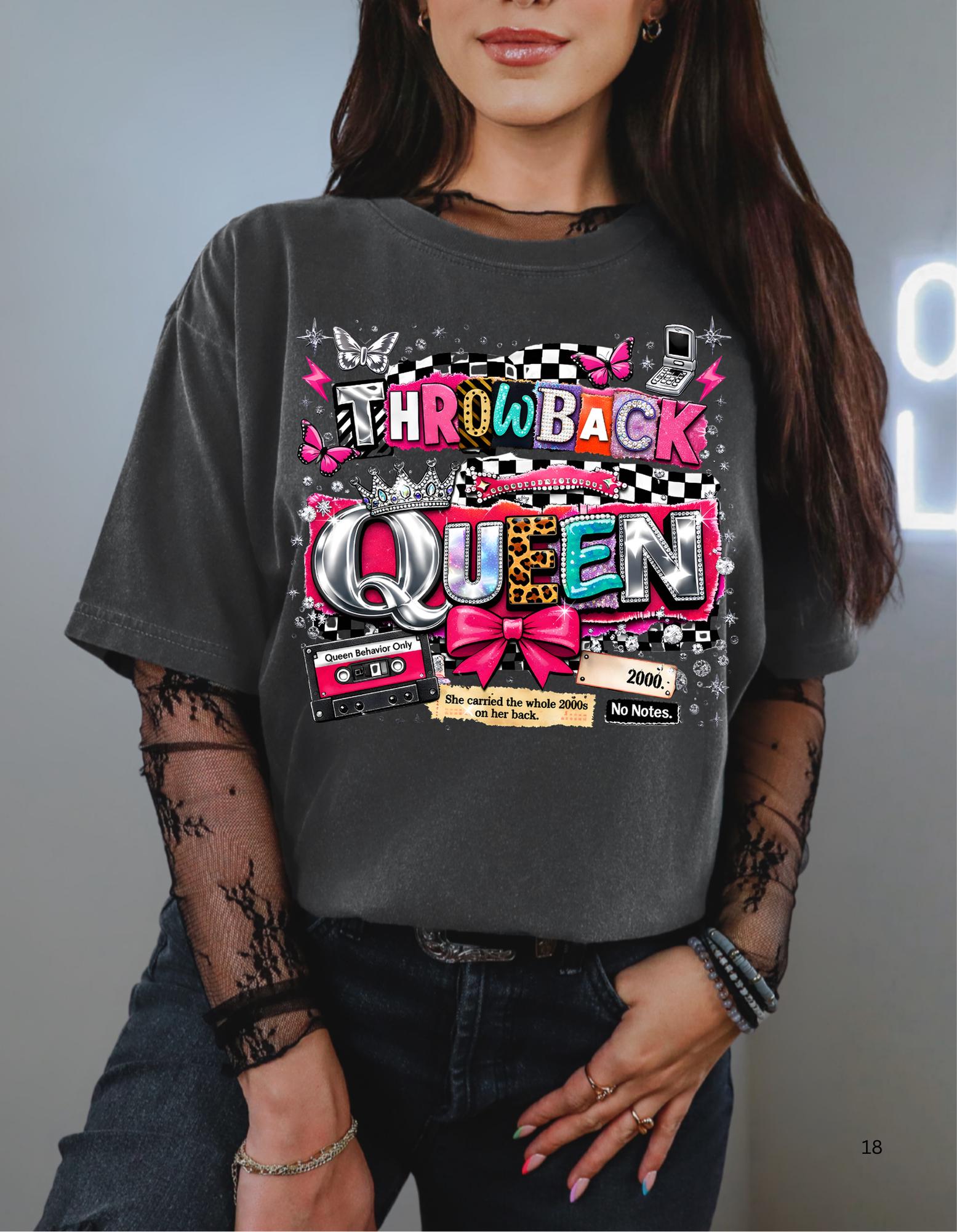 Throwback Queen T-Shirt: 90s Retro Cassette Pop Art Music Tee