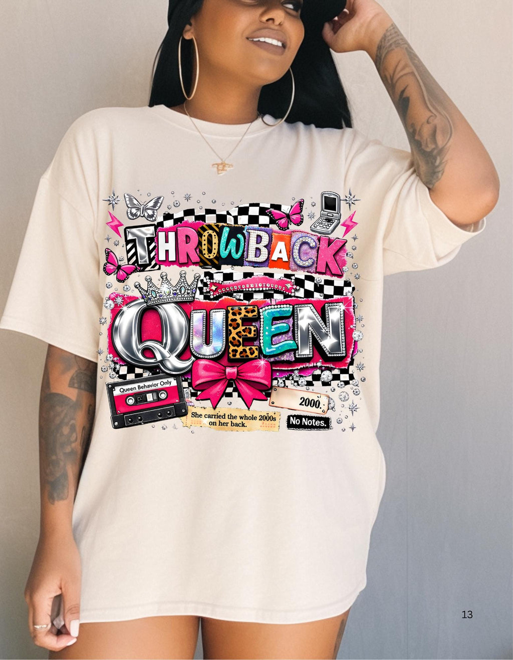 Throwback Queen T-Shirt: 90s Retro Cassette Pop Art Music Tee