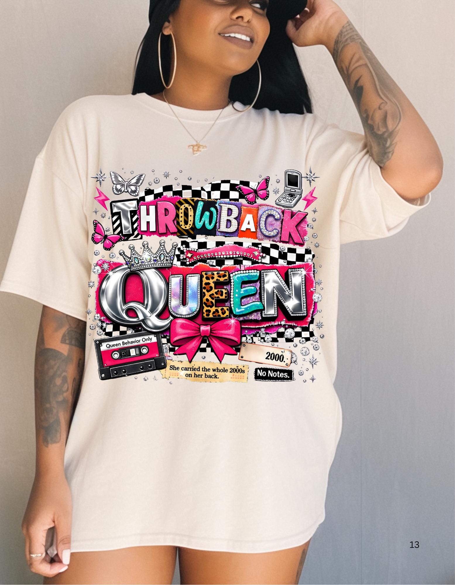 Throwback Queen T-Shirt: 90s Retro Cassette Pop Art Music Tee
