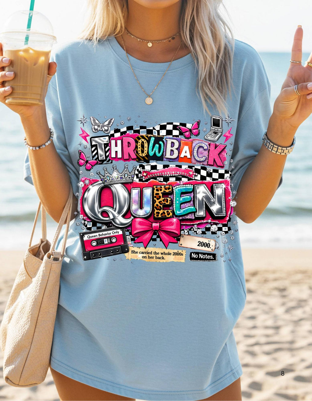 Throwback Queen T-Shirt: 90s Retro Cassette Pop Art Music Tee