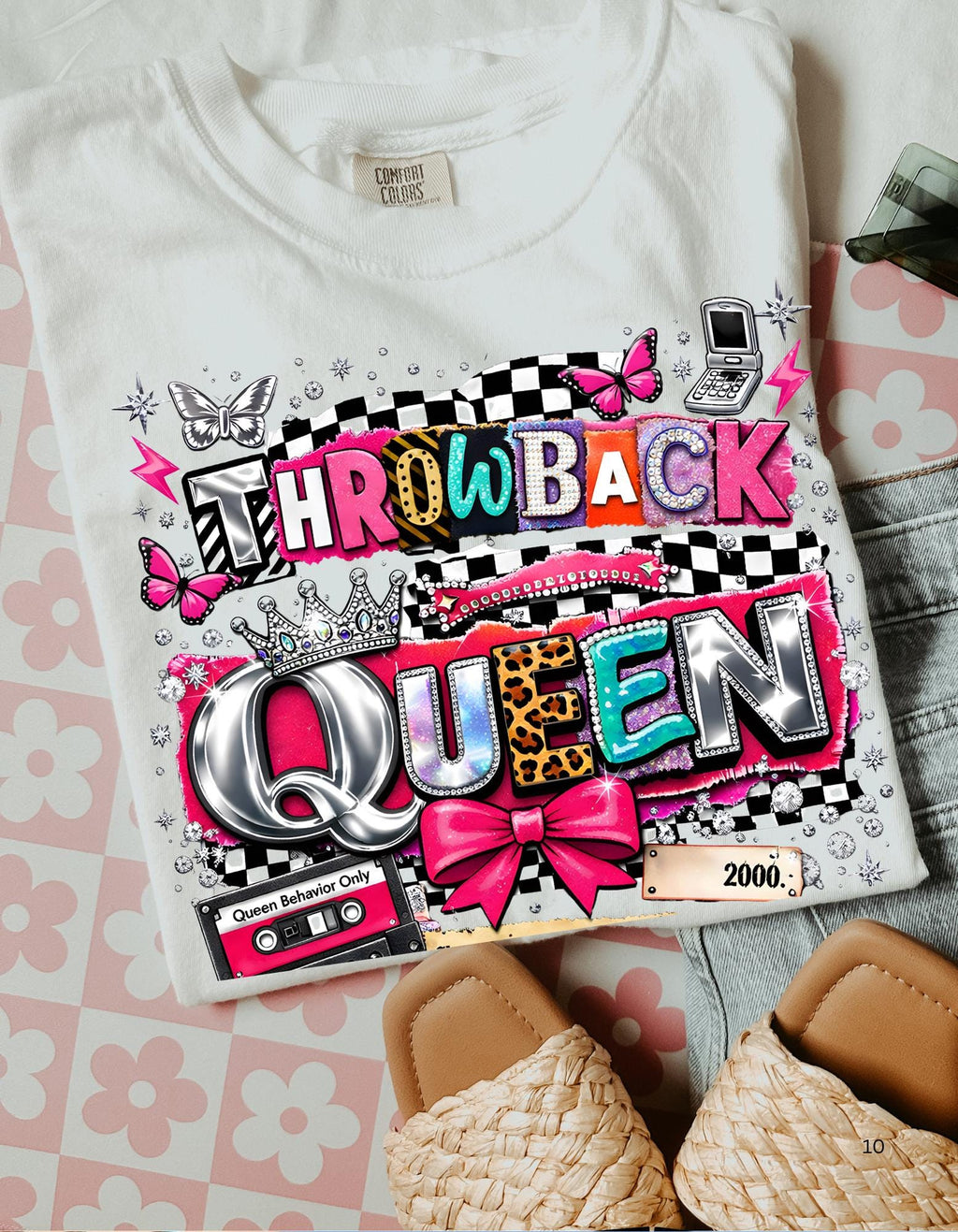 Throwback Queen T-Shirt: 90s Retro Cassette Pop Art Music Tee