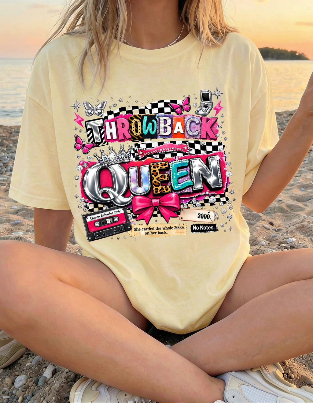 Throwback Queen T-Shirt: 90s Retro Cassette Pop Art Music Tee