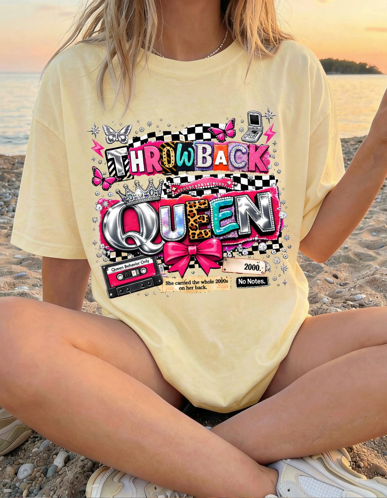 Throwback Queen T-Shirt: 90s Retro Cassette Pop Art Music Tee