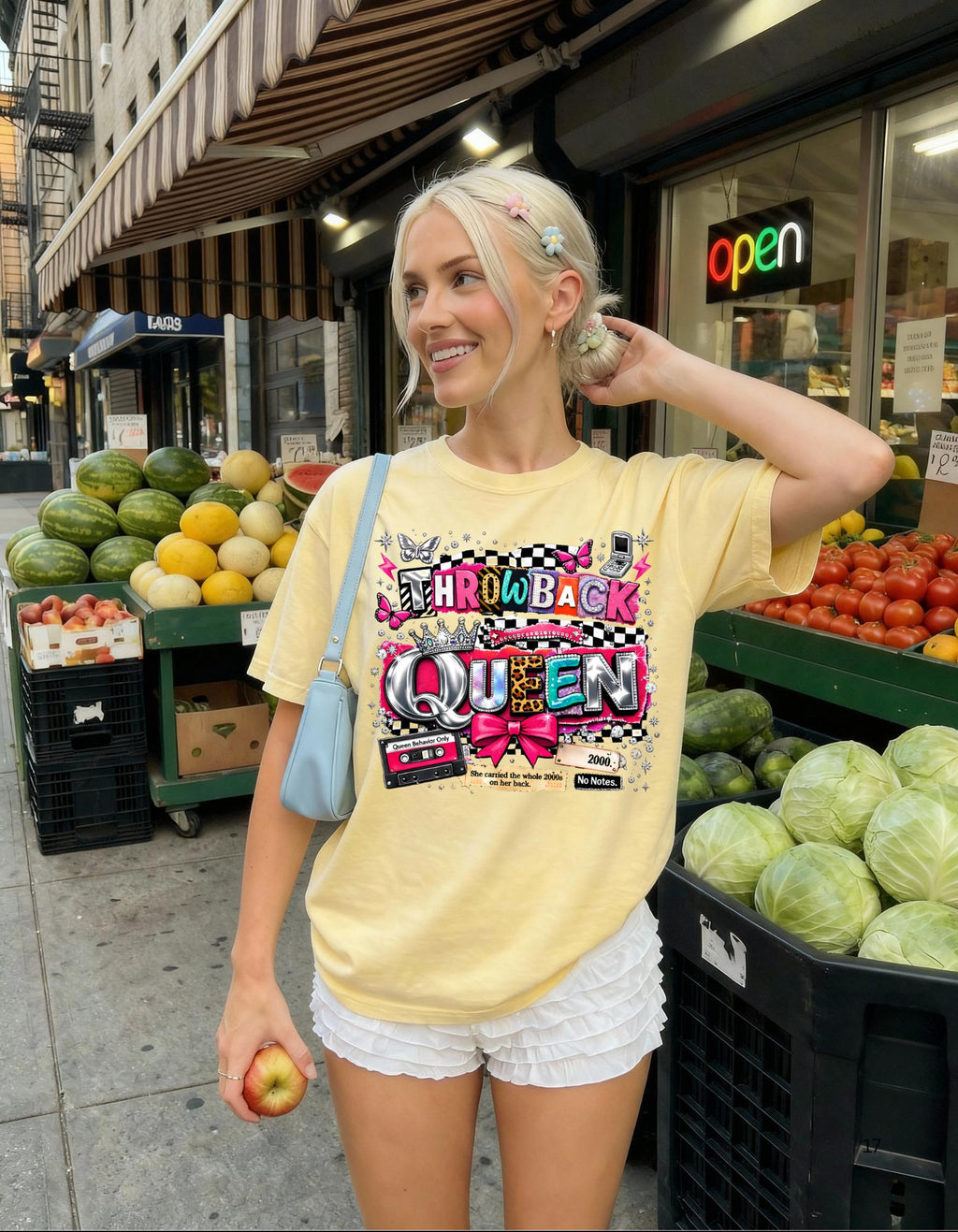 Throwback Queen T-Shirt: 90s Retro Cassette Pop Art Music Tee