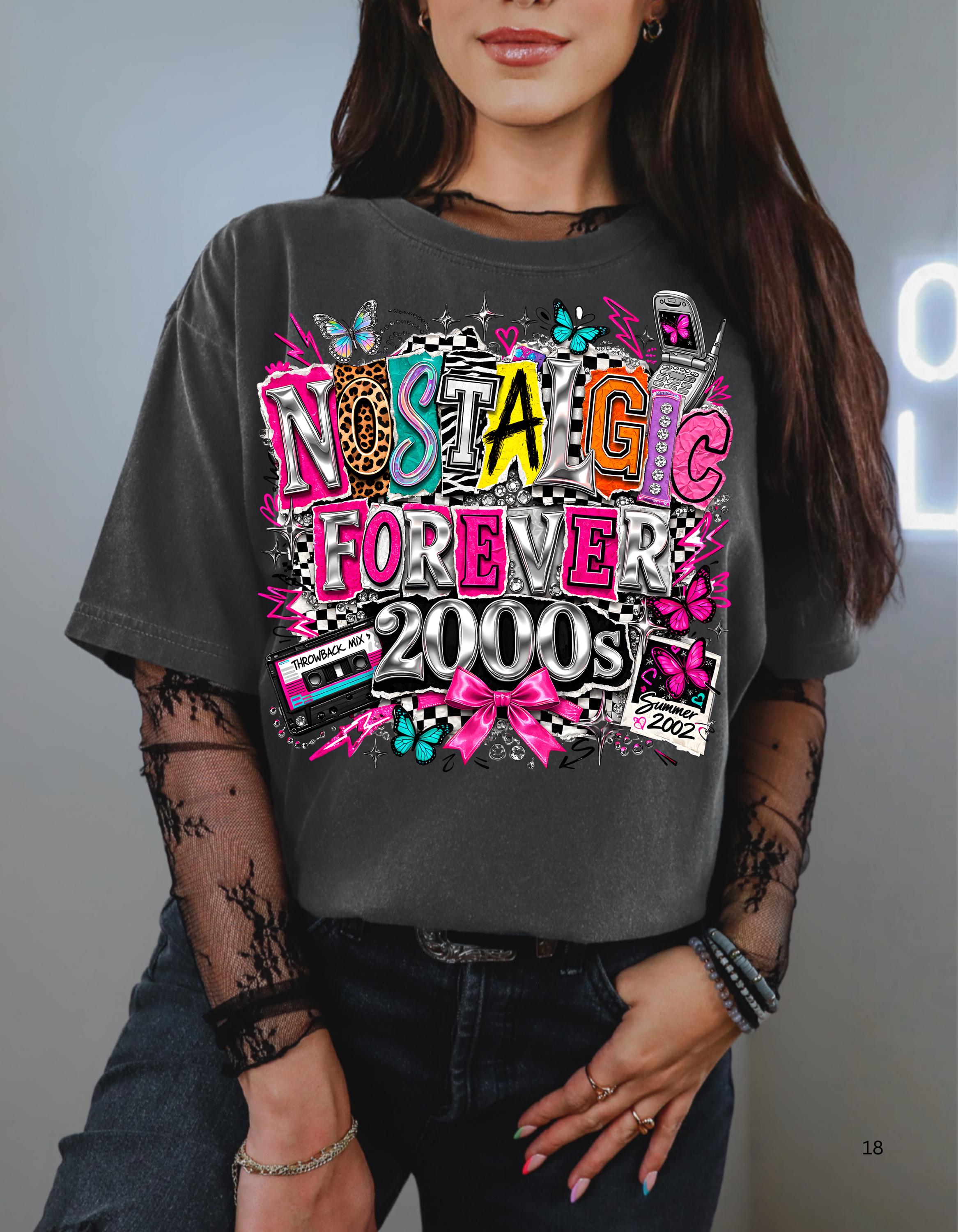 Y2K Nostalgic Graphic T-Shirt | 2000s Retro Cassette Phone Design Vintage Throwback Tee