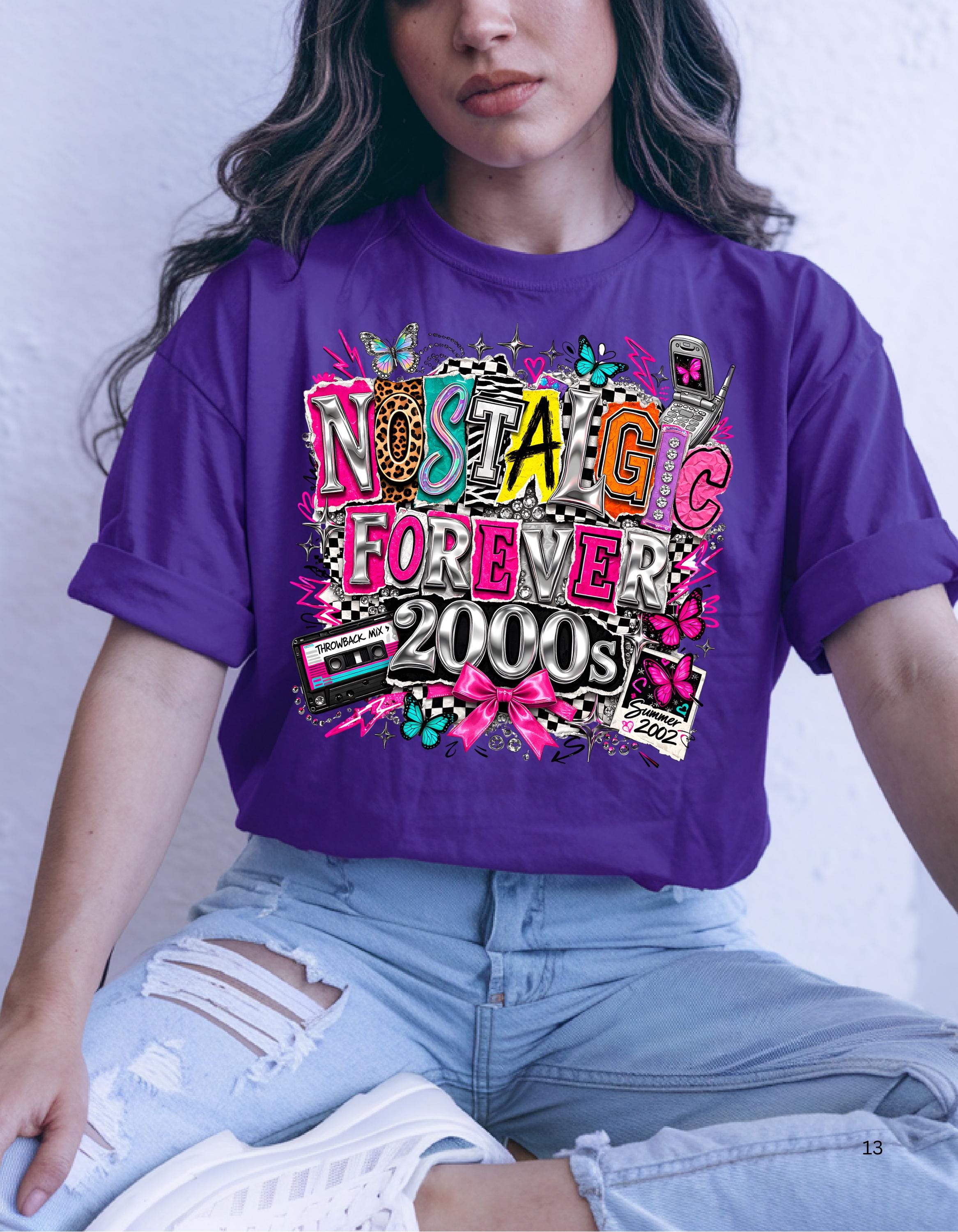 Y2K Nostalgic Graphic T-Shirt | 2000s Retro Cassette Phone Design Vintage Throwback Tee