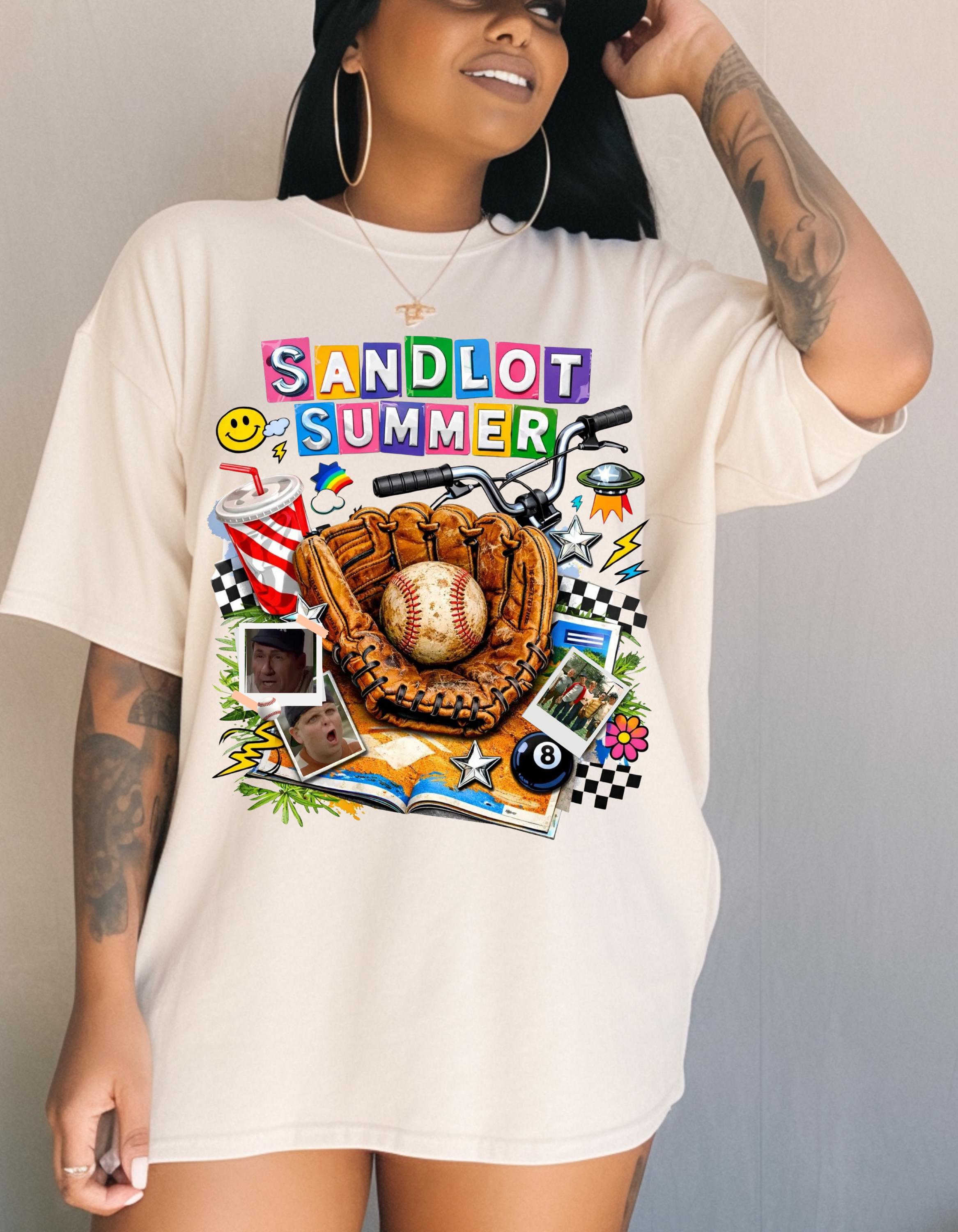 baseball Summer T-shirt | Baseball Glove Graphic Tee, Retro 90s Collage