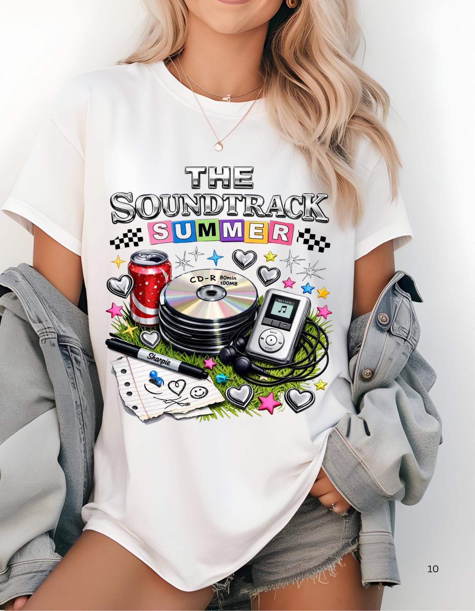 The Soundtrack Summer T-shirt | Retro Vinyl Turntable Music Design