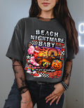 Beach Nightmare Baby T-shirt | Retro Halloween Pumpkin Carnival Graphic Tee