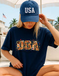 USA Melting Pot Photo Collage T-Shirt | Patriotic America Unity Diverse Faces Celebration Tee