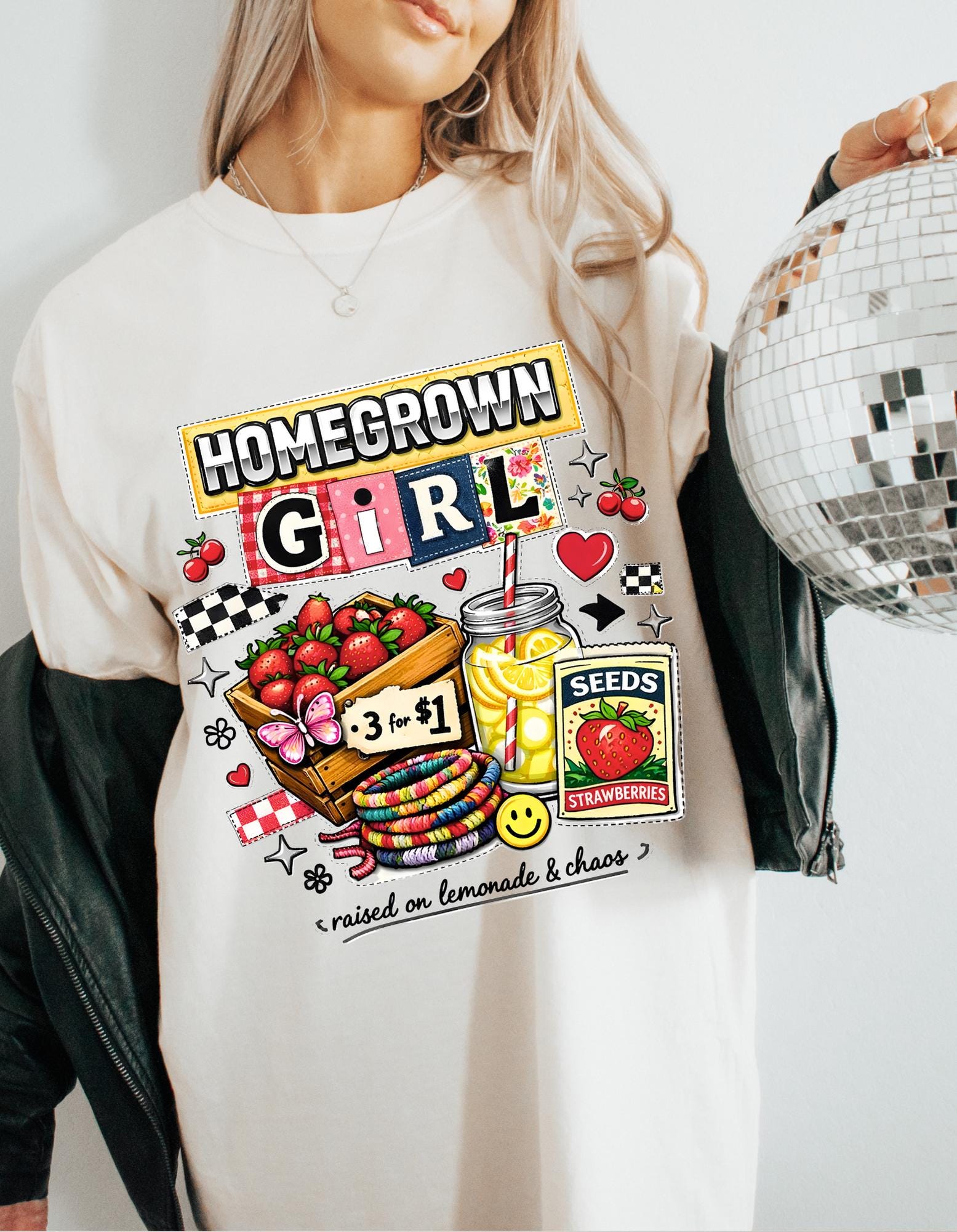 Homegrown Girl Garden Market Graphic Tee | Vintage Dyed Cotton Shirt