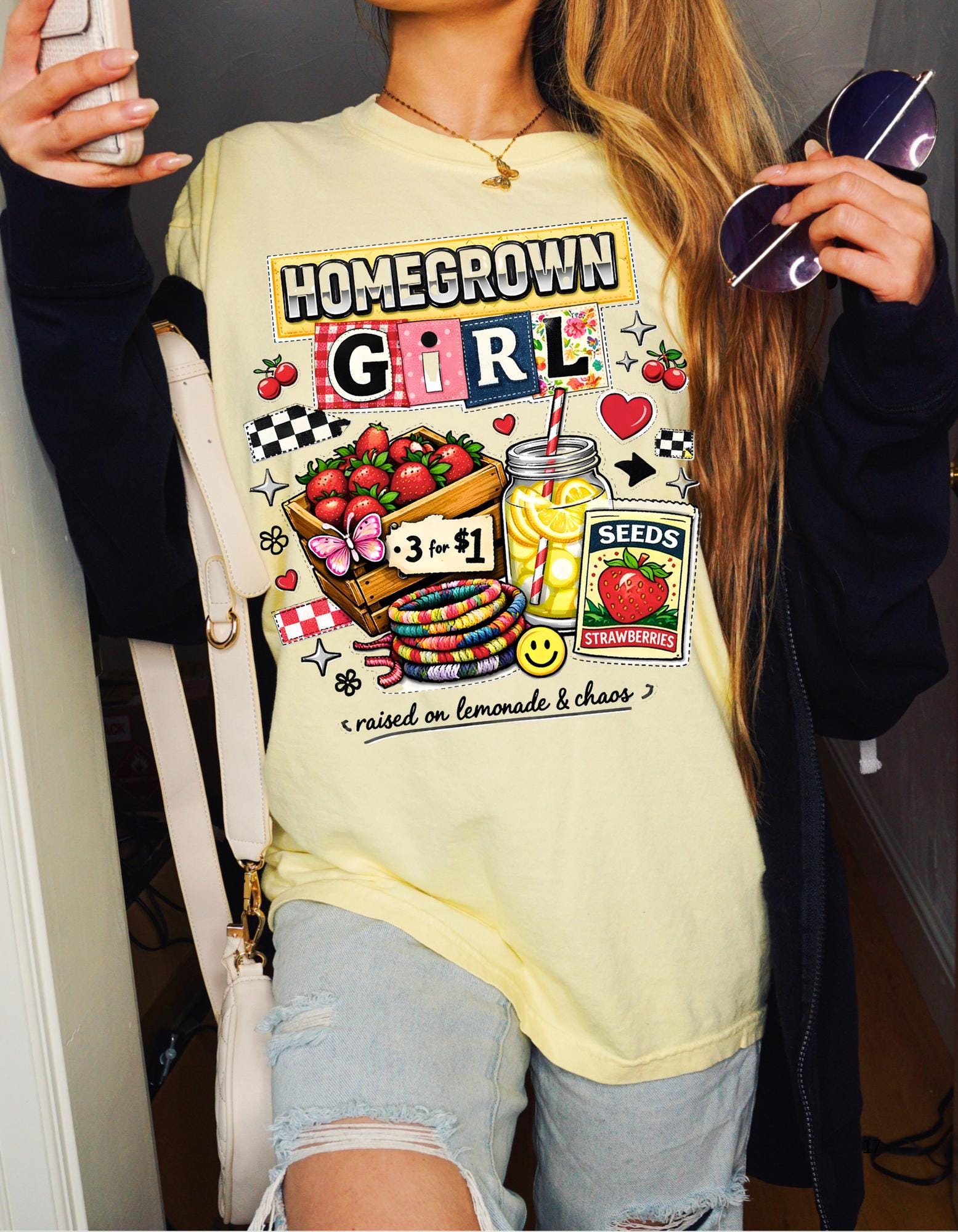 Homegrown Girl Garden Market Graphic Tee | Vintage Dyed Cotton Shirt