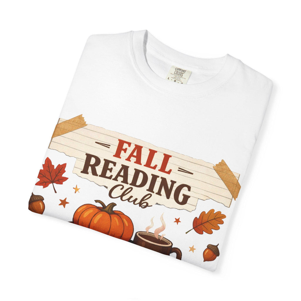 Fall Reading Club T-Shirt | Books Bonfires Autumn Pumpkin Coffee Design Literary Gift Bookish Outfit