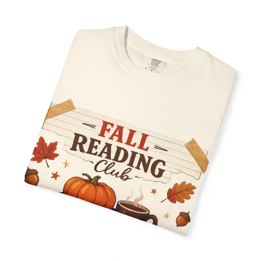 Fall Reading Club T-Shirt | Books Bonfires Autumn Pumpkin Coffee Design Literary Gift Bookish Outfit