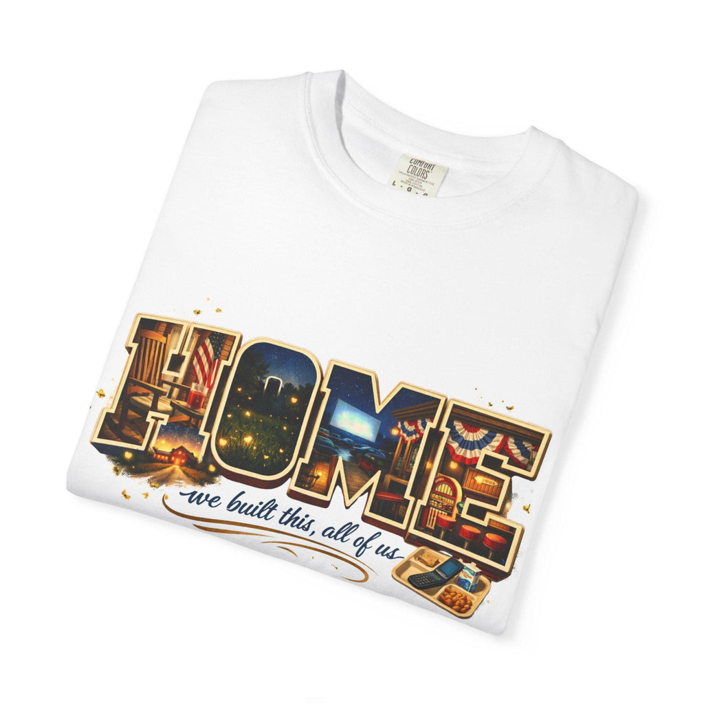 Vintage Travel Postcard Collage T-Shirt | Home Town USA Retro Lettering Unisex Tee Gift