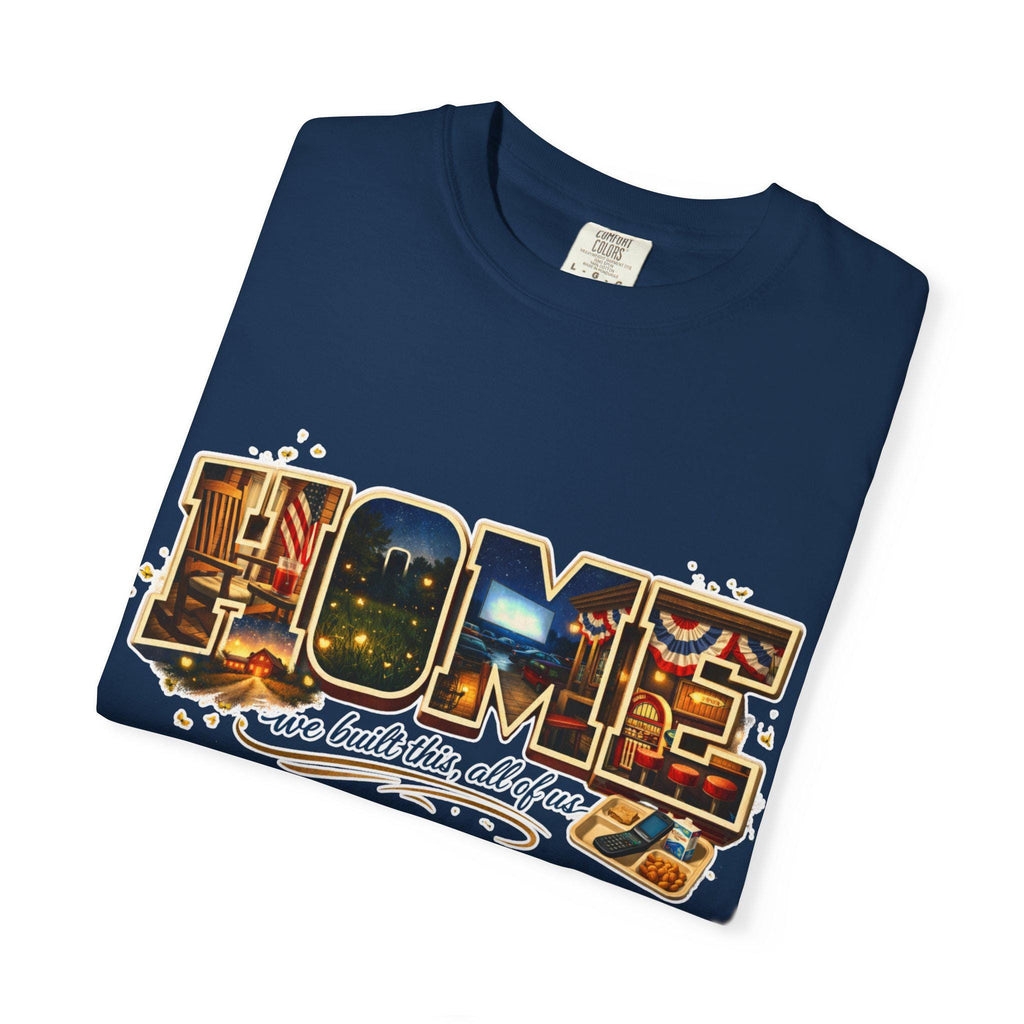 Vintage Travel Postcard Collage T-Shirt | Home Town USA Retro Lettering Unisex Tee Gift