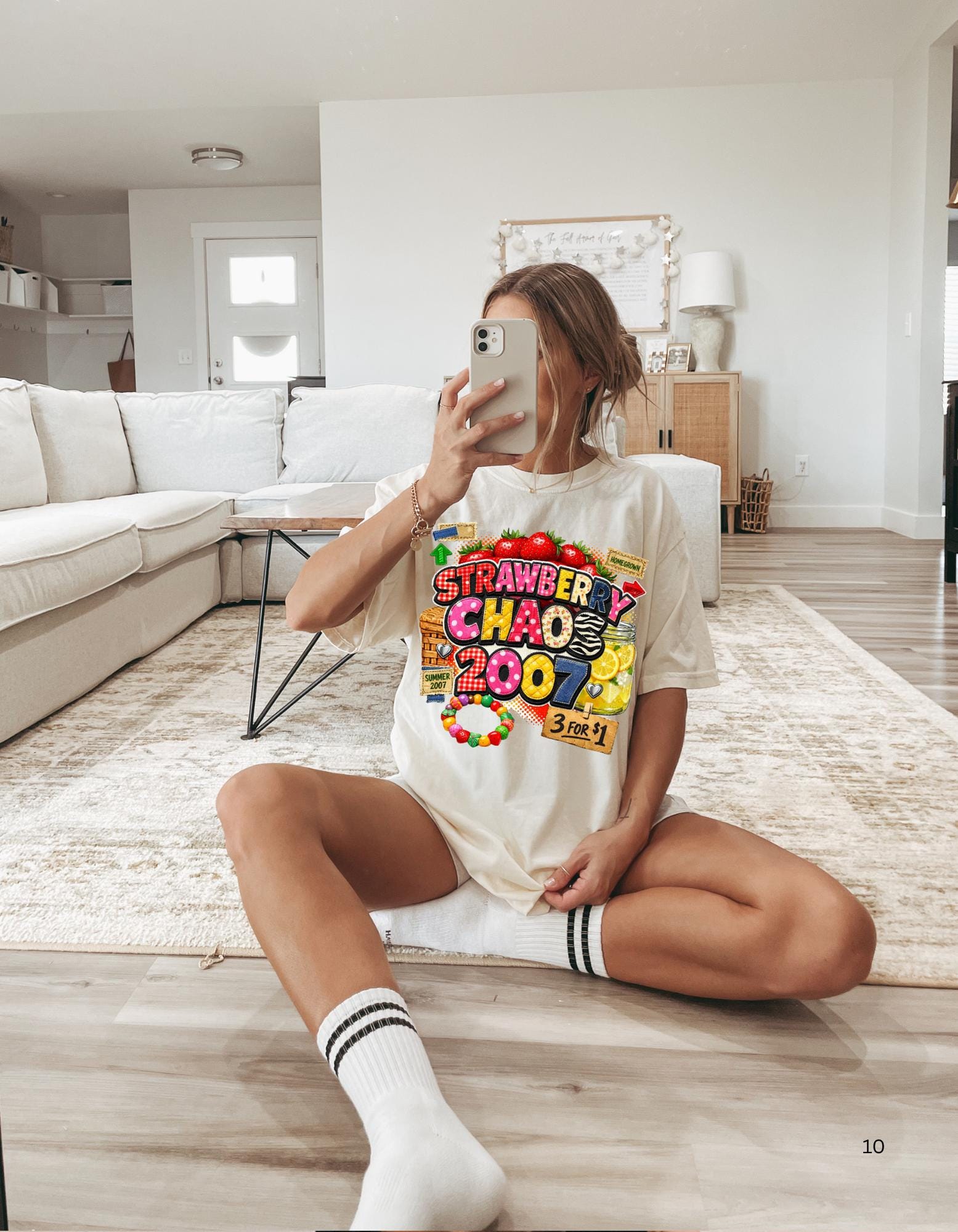 Strawberry Chaos 2007 T-Shirt | Retro Candy Market Graphic Vintage Tee Summer Festival Fashion