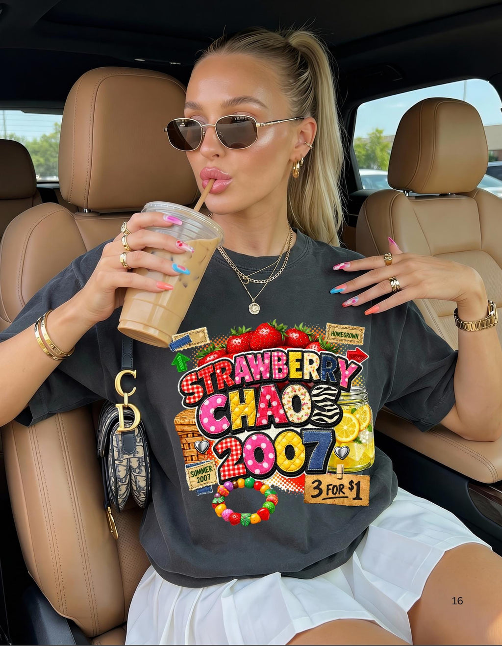 Strawberry Chaos 2007 T-Shirt | Retro Candy Market Graphic Vintage Tee Summer Festival Fashion