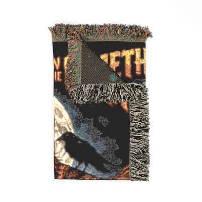 Something In The Corn Scarecrow Woven Blanket Gothic Tapestry Throw Dark Alternative Decor