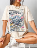 Shell Collector T-Shirt: Beach Nautical Seashell Illustration Coastal Apparel Summer Tee