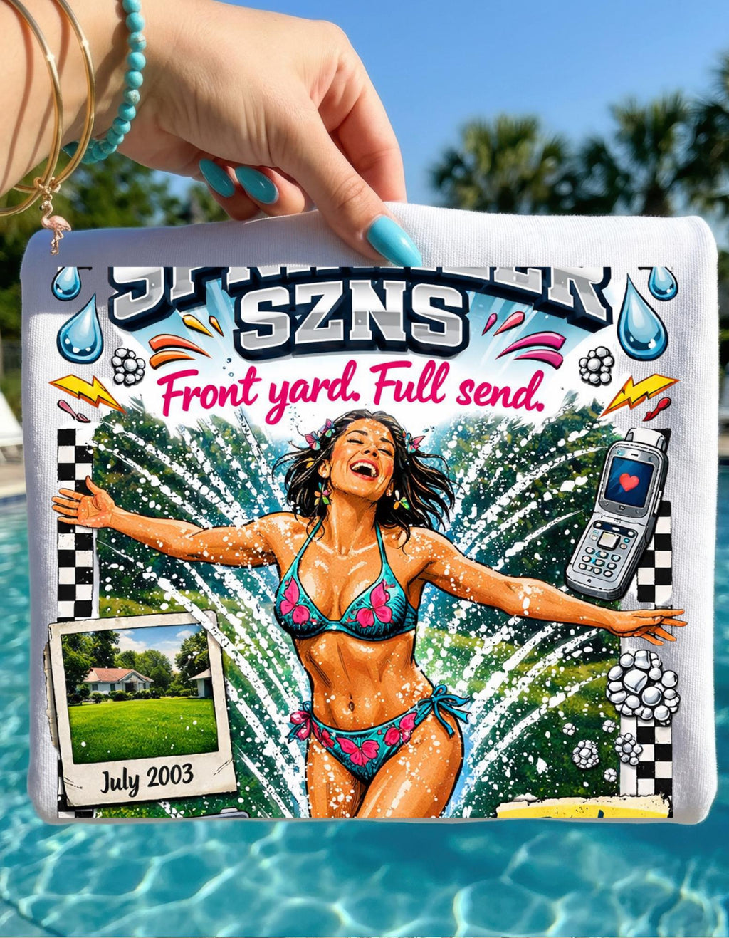 Sprinkler Szns Retro Graphic Tee | Summer Pool Party Vibes Unisex Top