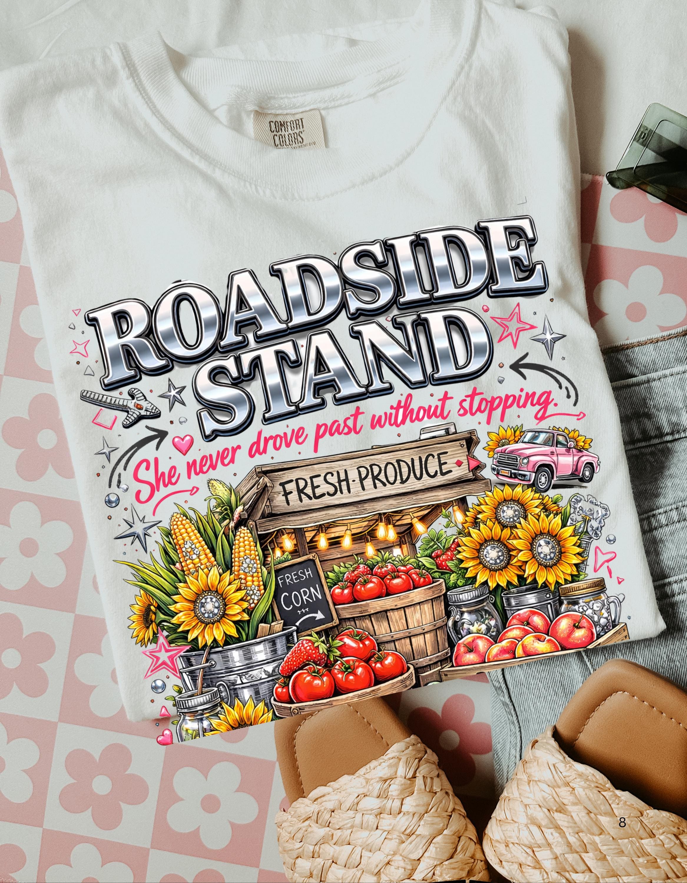 Roadside Stand Produce T-Shirt | Vintage Farmers Market Graphic Tee | Retro Country Style Unisex Shirt