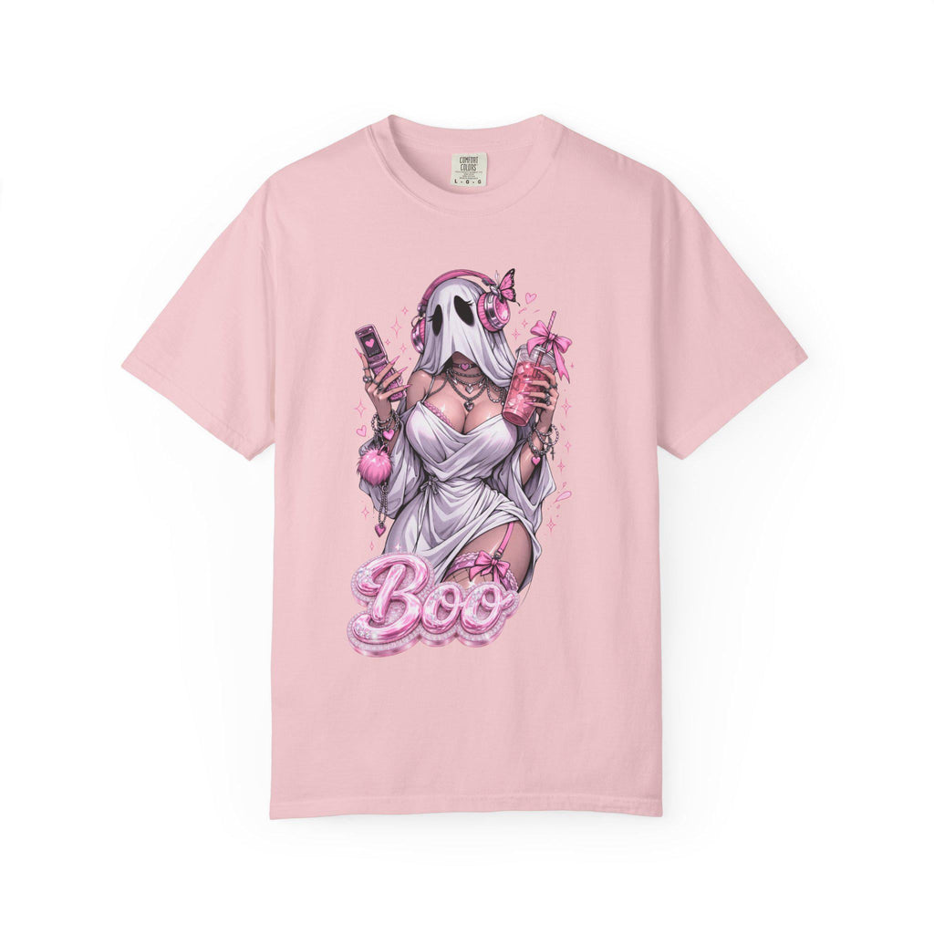 Sexy Ghost Girl Boo Halloween Pinup Horror Graphic T-Shirt Spooky Kawaii Anime Tee