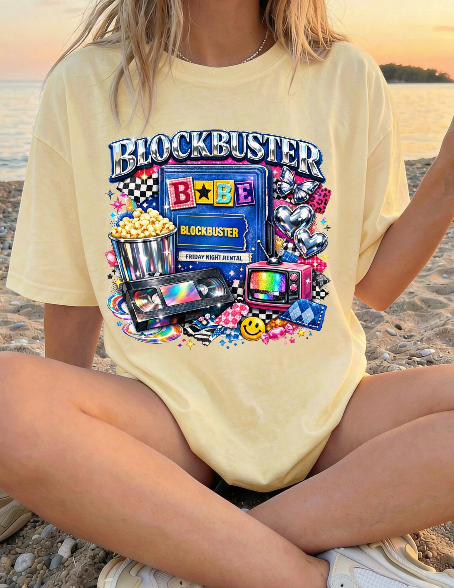Retro Movie Night T-Shirt | VHS Popcorn Gaming Nostalgia Vintage Tee Gift