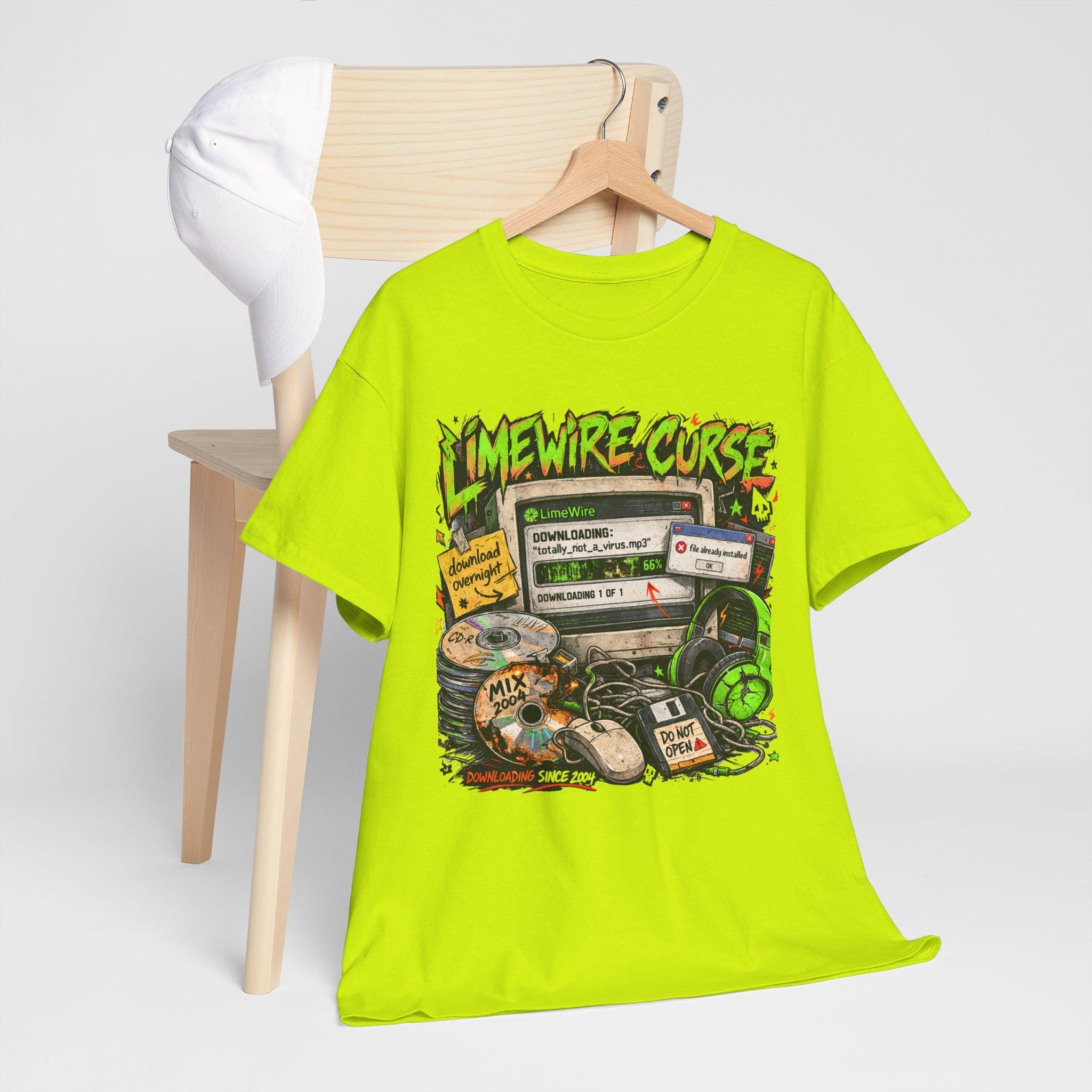 LimeWire Curse Graphic Tee | Retro File-Sharing Mixtape Design Vintage Music Shirt