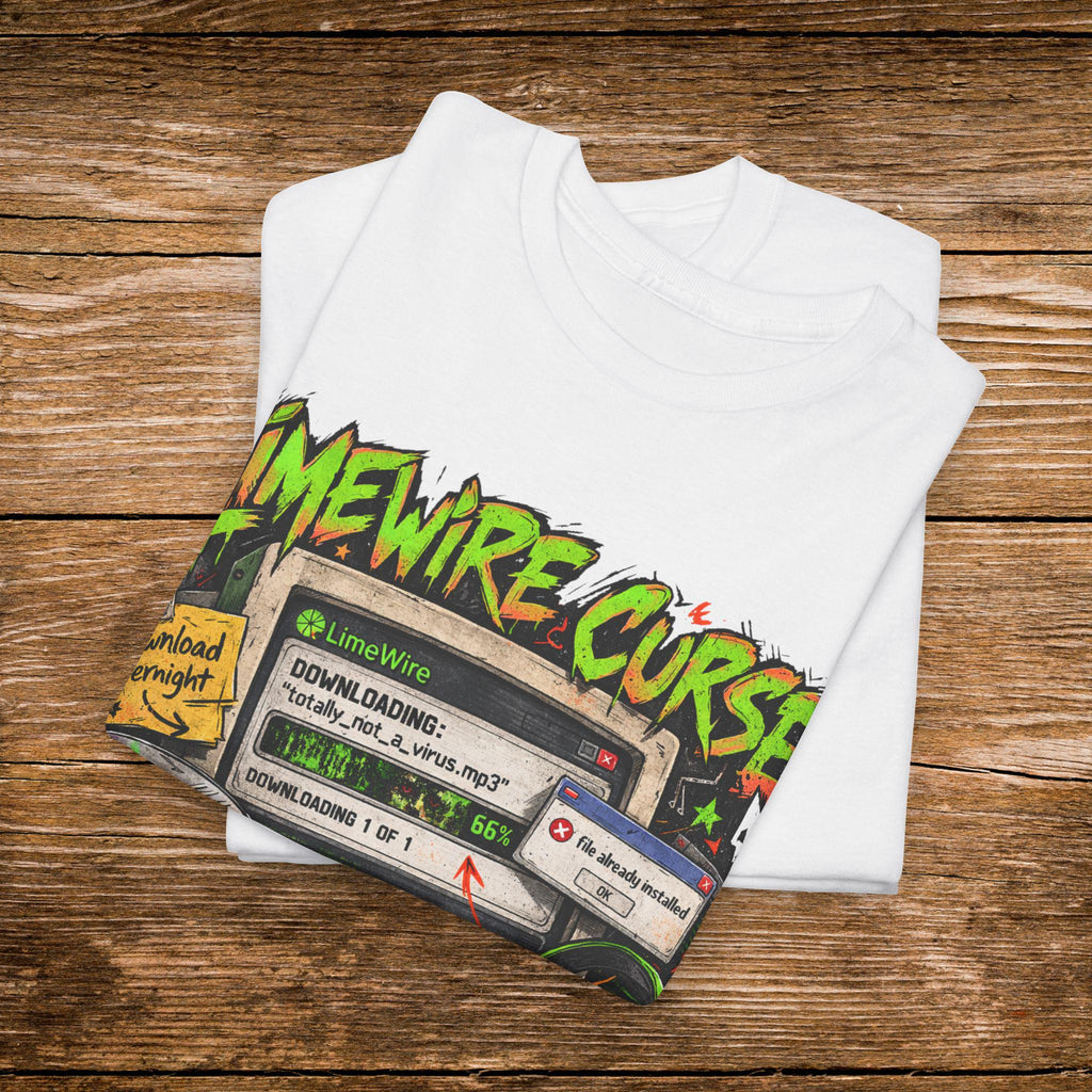 LimeWire Curse Graphic Tee | Retro File-Sharing Mixtape Design Vintage Music Shirt