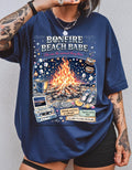 Bonfire Beach Night T-Shirt | Campfire Coastal Graphic Tee Summer Outdoor Unisex Apparel