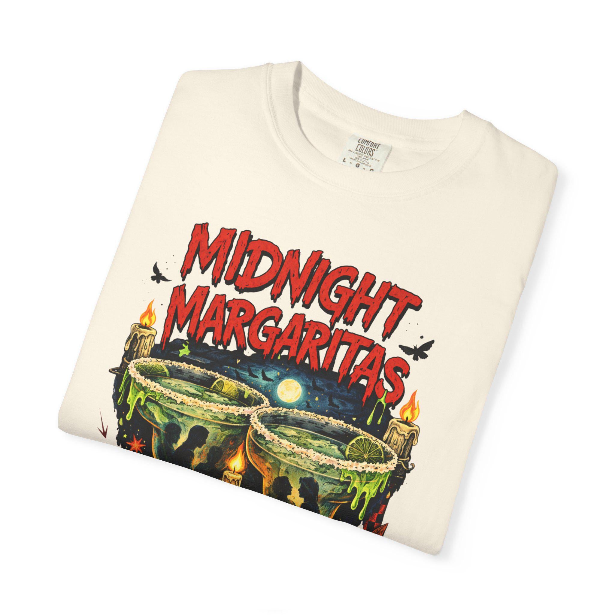 Midnight Margaritas Graphic Tee | Hand-Illustrated Cocktail Skull Art Shirt