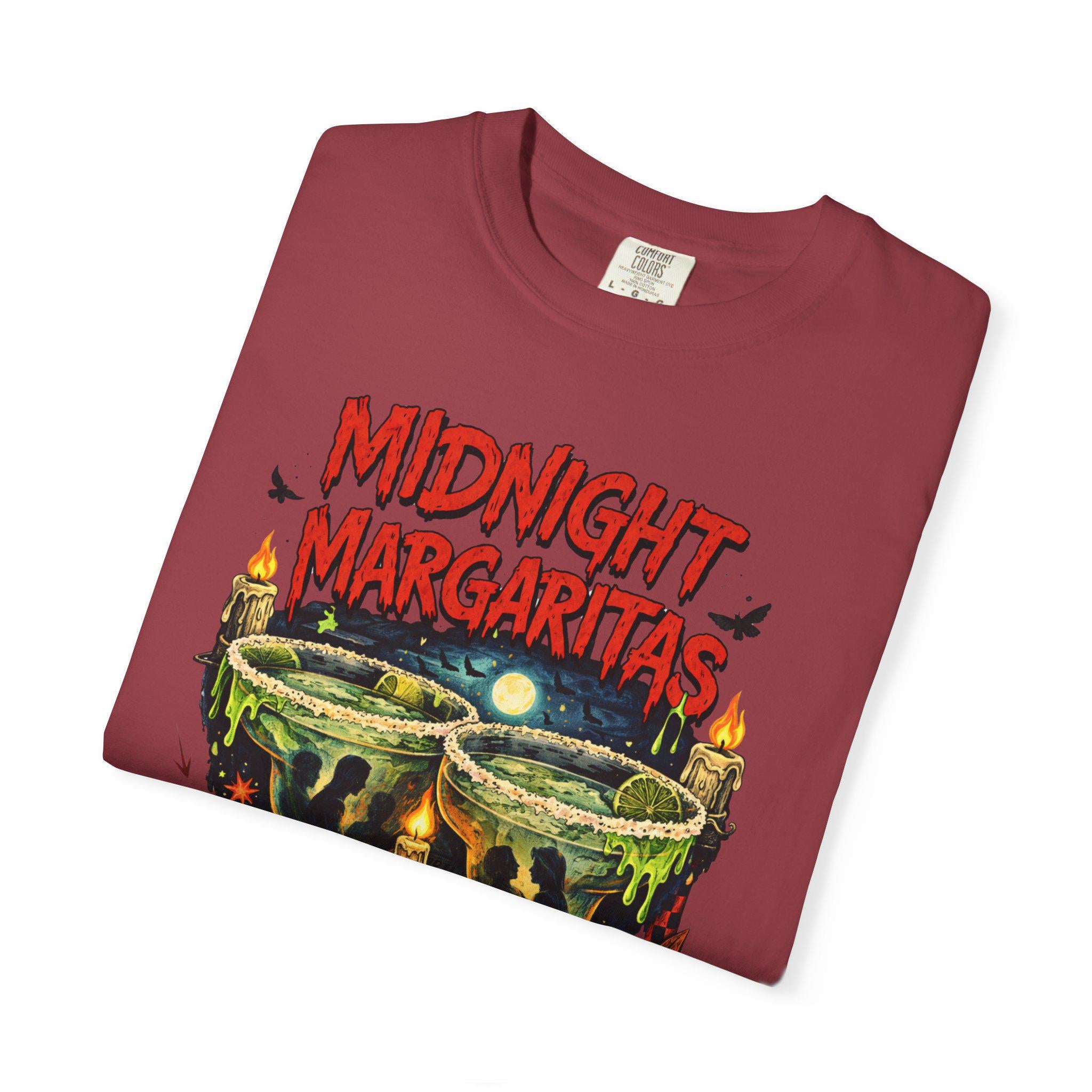 Midnight Margaritas Graphic Tee | Hand-Illustrated Cocktail Skull Art Shirt