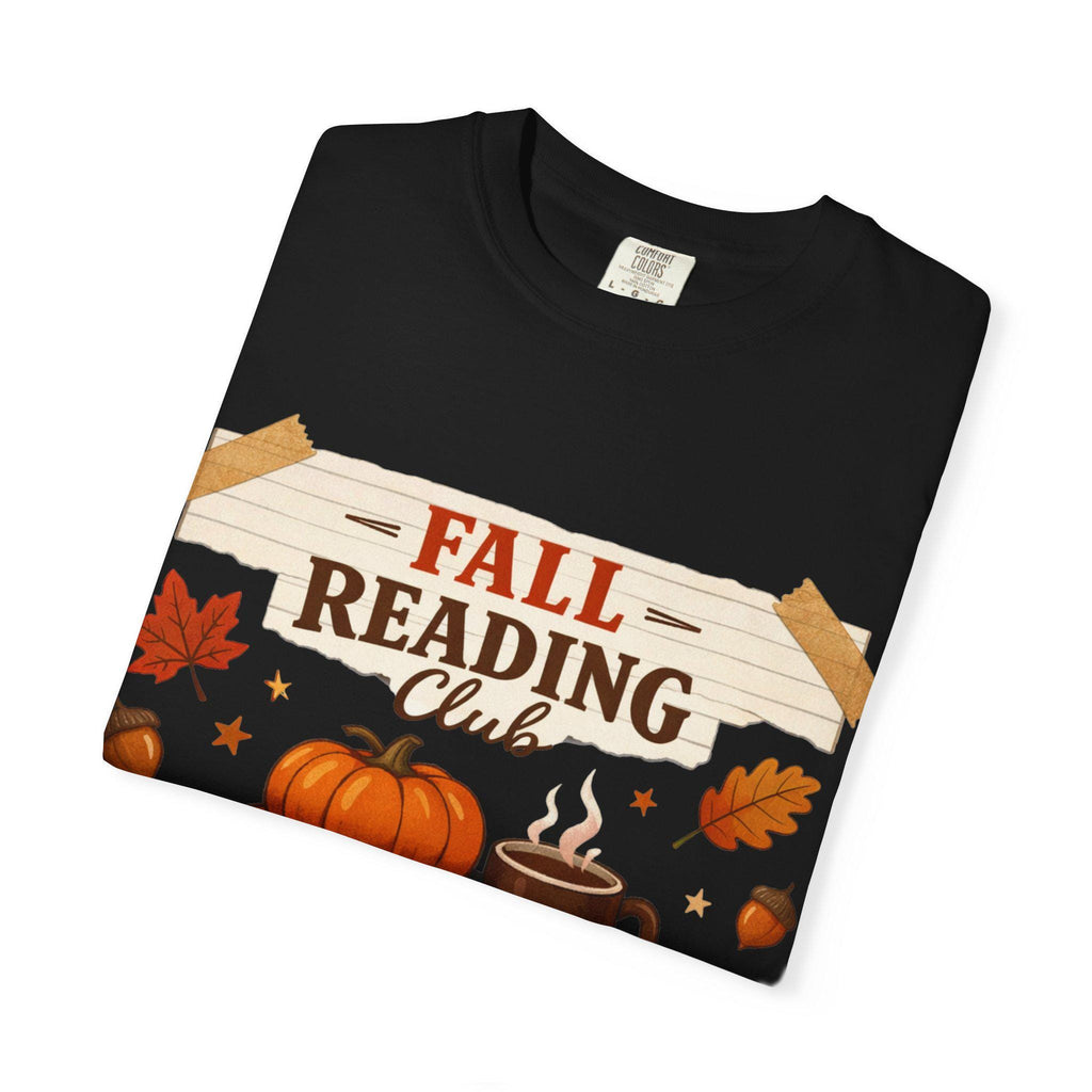Fall Reading Club T-Shirt | Books Bonfires Autumn Pumpkin Coffee Design Literary Gift Bookish Outfit