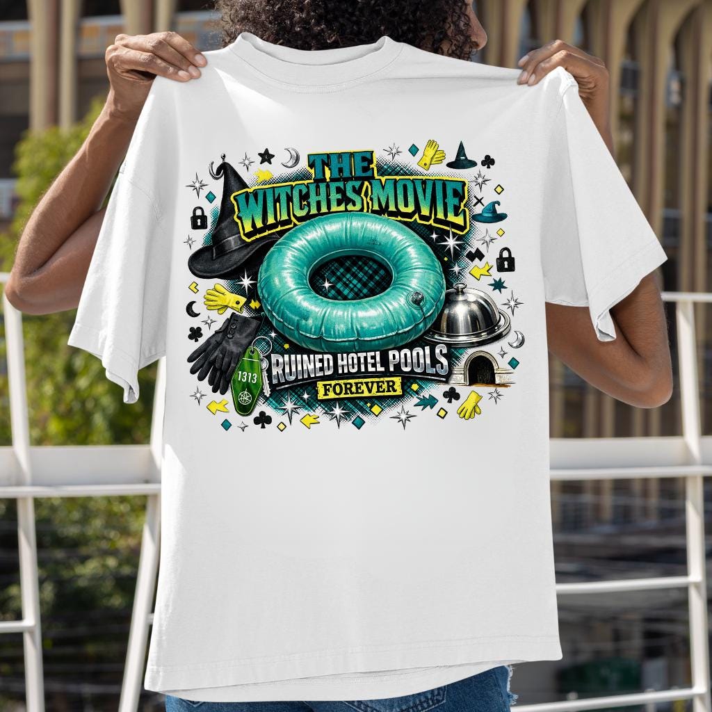 Witches Pool Graphic T-Shirt | Halloween Cult Symbol Tee Gothic Alternative Vintage Washed Unisex Top