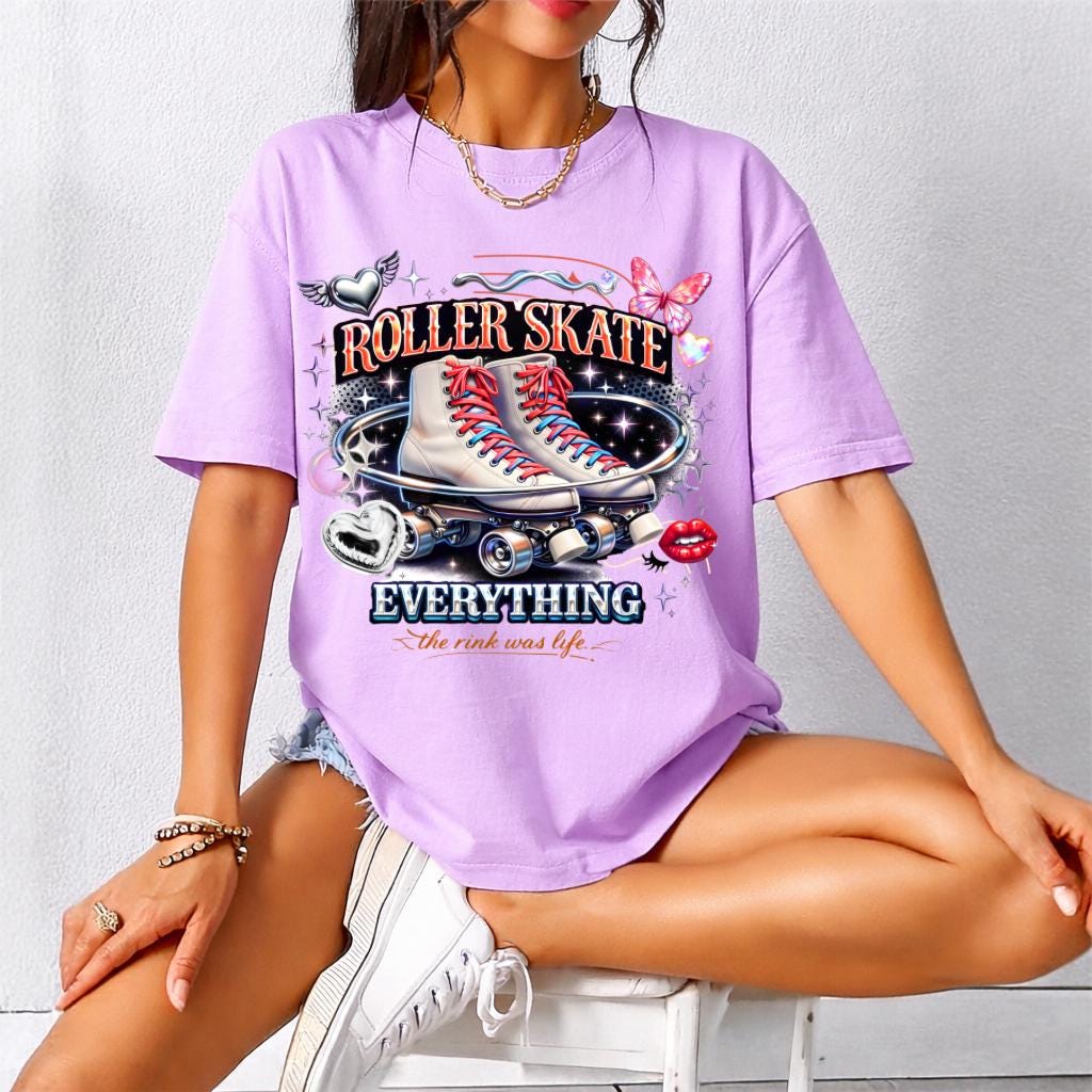 Roller Skate Everything T-Shirt | Retro Vintage Graphic Tee for Skaters | Unisex Derby Fashion Gift