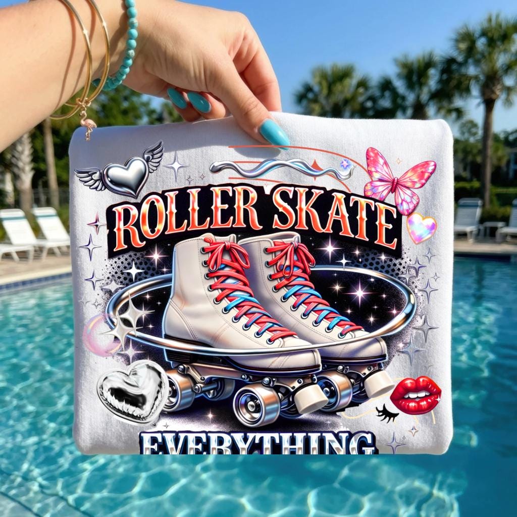 Roller Skate Everything T-Shirt | Retro Vintage Graphic Tee for Skaters | Unisex Derby Fashion Gift