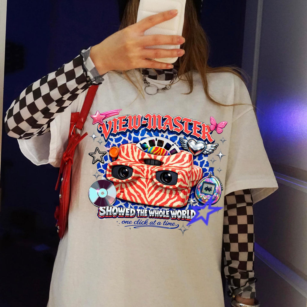 Retro Toy Camera Graphic T-Shirt | Vintage Reel Illustration Unisex Tee