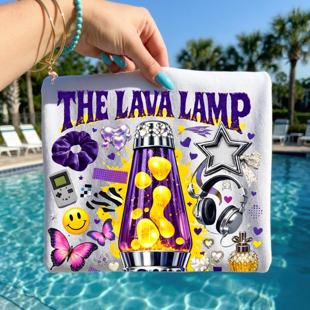 Lava Lamp Collage T-Shirt | Retro 90s Vibe Graphic Tee, Psychedelic Nostalgia Festival Groovy Streetwear