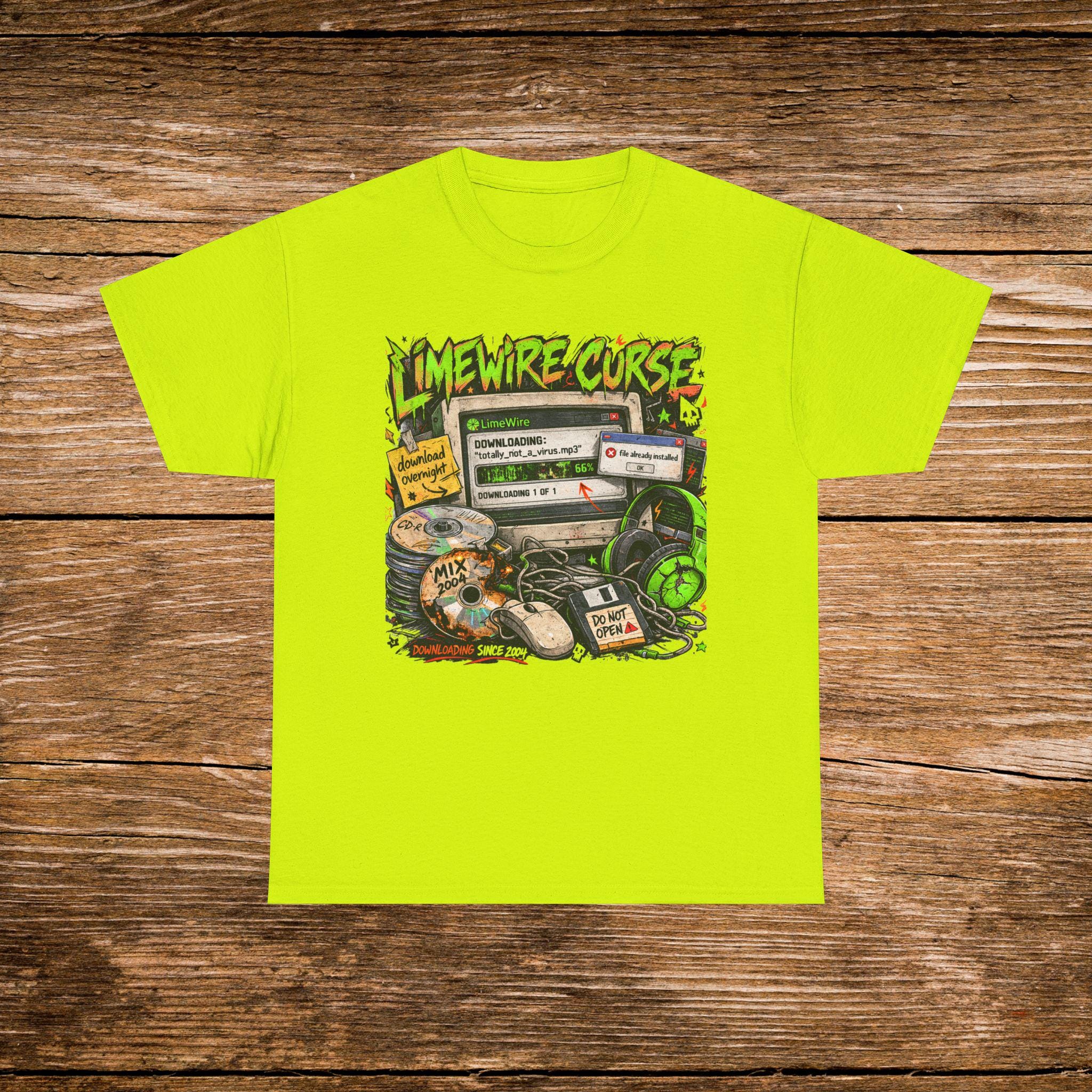 LimeWire Curse Graphic Tee | Retro File-Sharing Mixtape Design Vintage Music Shirt