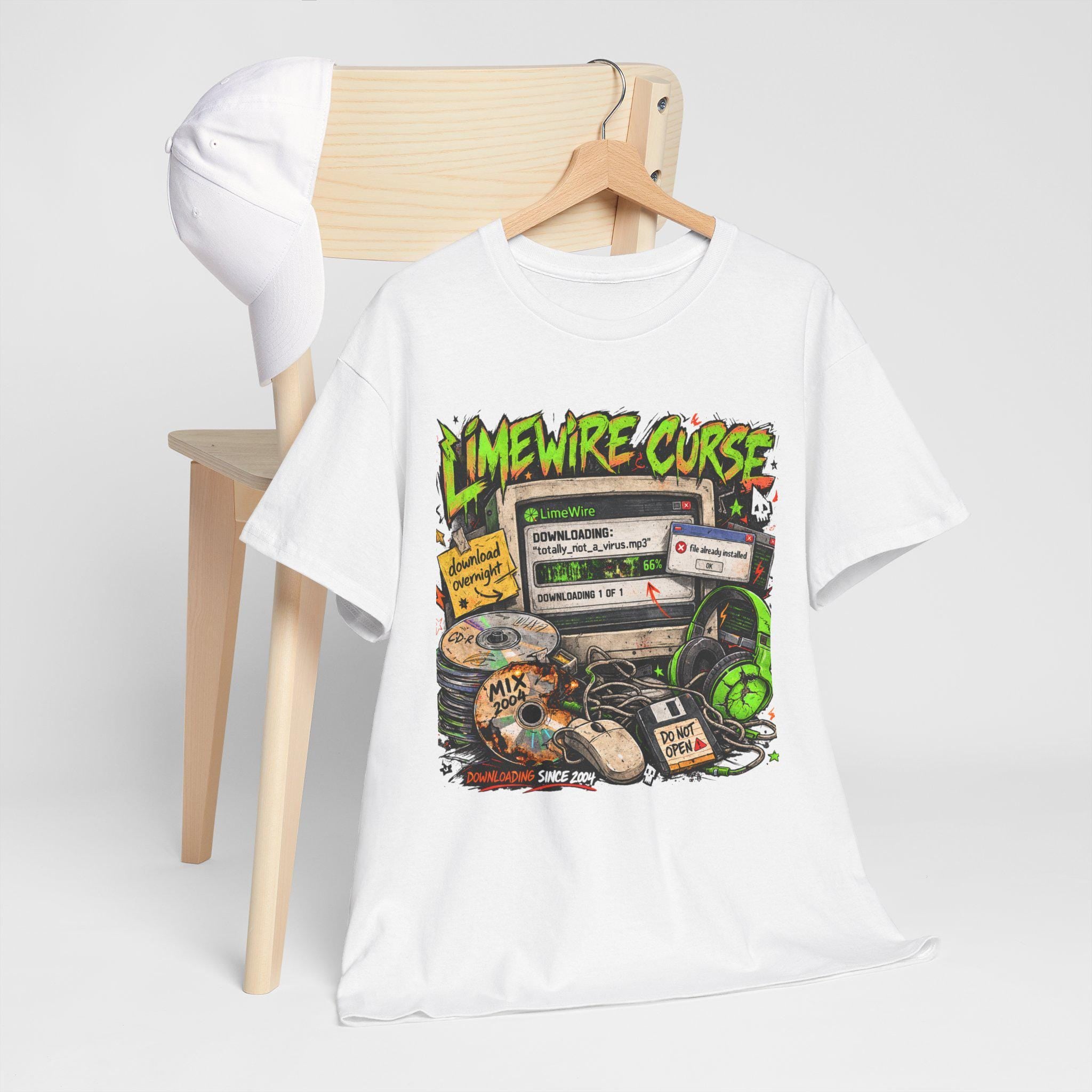 LimeWire Curse Graphic Tee | Retro File-Sharing Mixtape Design Vintage Music Shirt