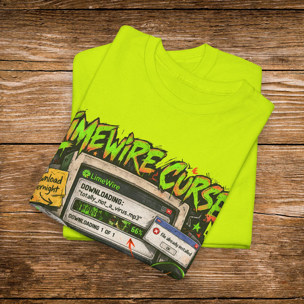 LimeWire Curse Graphic Tee | Retro File-Sharing Mixtape Design Vintage Music Shirt