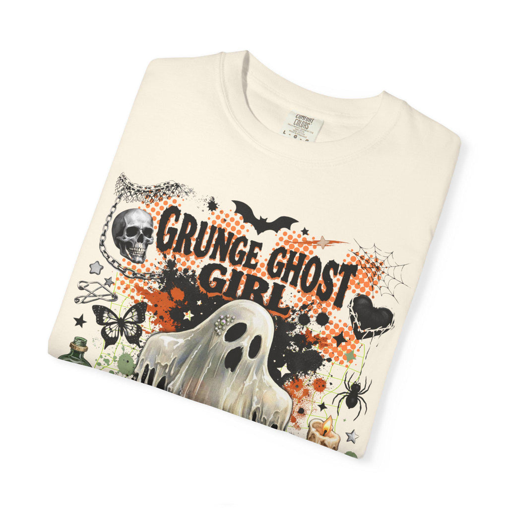 Grunge Ghost Girl Autumn Graphic T-Shirt Halloween Spooky Vintage Style Tee