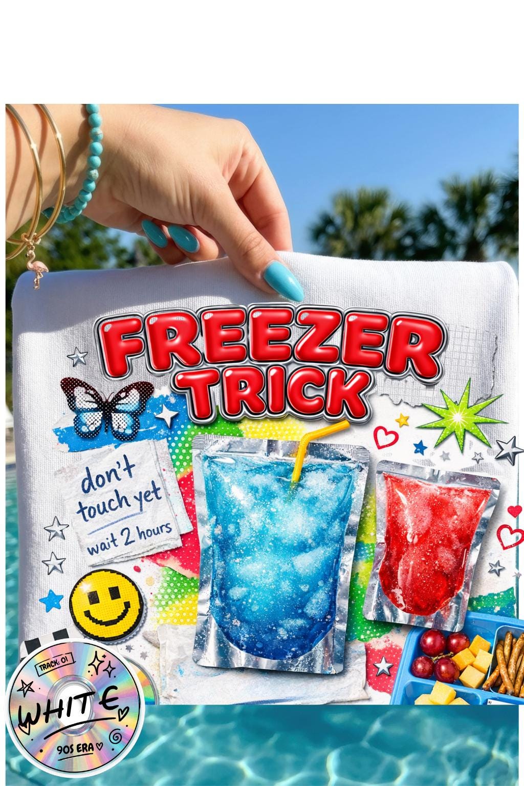 Freezer Trick Popsicle Illustration T-shirt | Retro Snack Graphic Tee