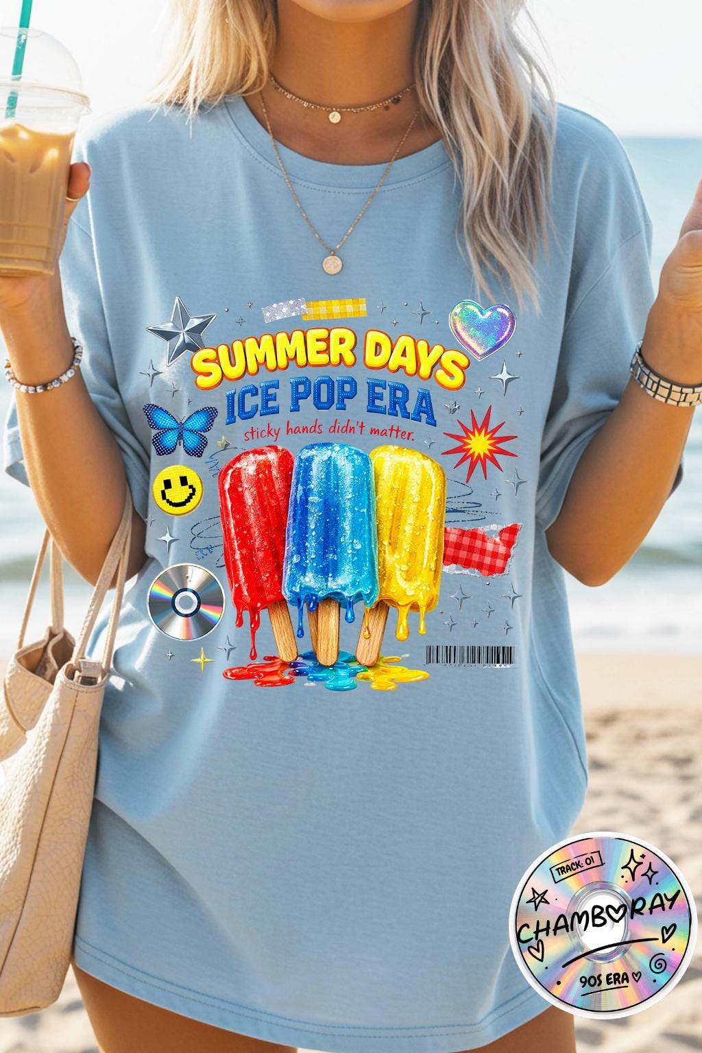 Summer Days Ice Pop Graphic T-Shirt | Popsicle Retro Pop Art