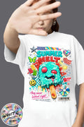 Summer Melt Popsicle Illustration T-Shirt | Colorful Retro Candy Graphic