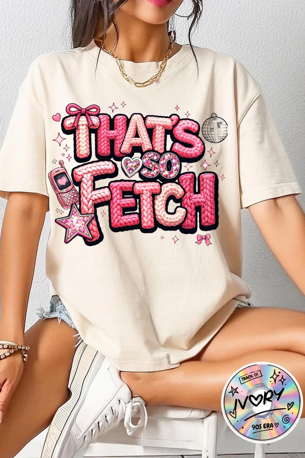 Thats So Fetch graphic T-shirt | Mean Girls inspired pink glitter text